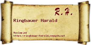 Ringbauer Harald névjegykártya